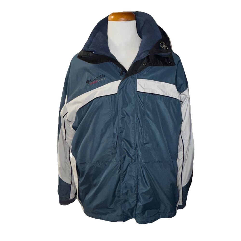 Size XL - Men’s Columbia Crossterra Multi Season Jacket Coat - Blue / Grey Camp